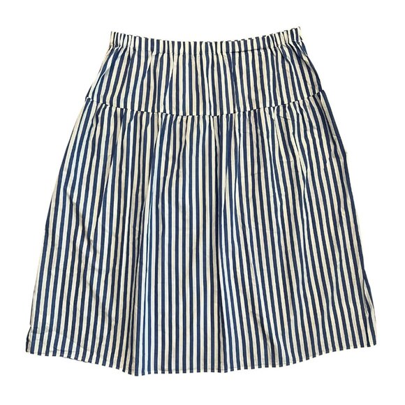 Old Navy Stripe Tiered Midi Skirt Blue XXL Tall Coastal English Countryside‎ - Picture 2 of 7